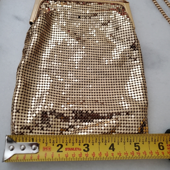 Whiting & Davis Gold Metal Mesh Handbag - Picture 10 of 12
